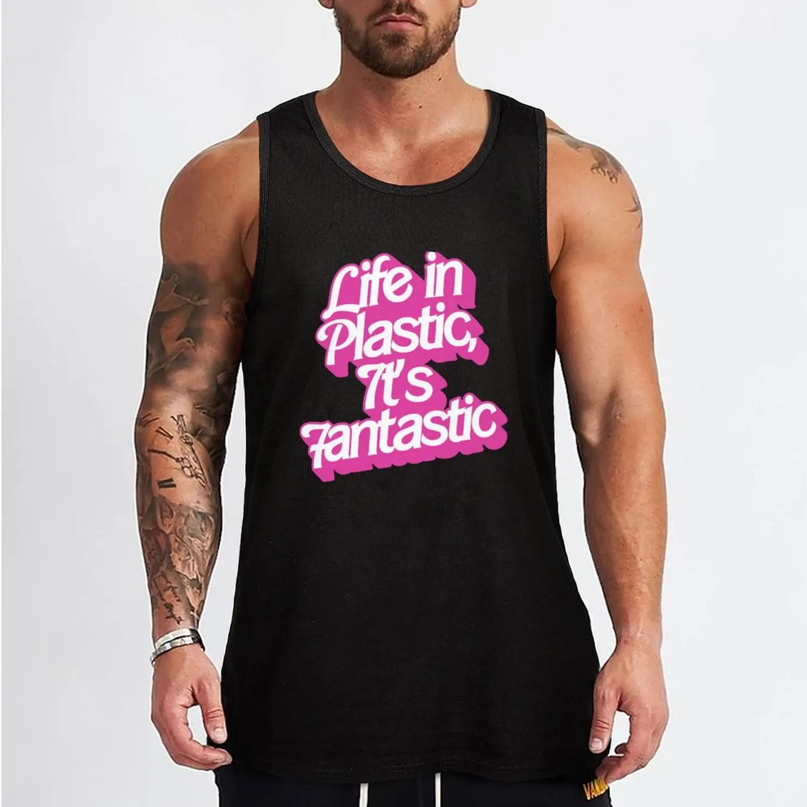 Life In Plastic, It's Fantastic Tank Top cool things t-shirt for men tops