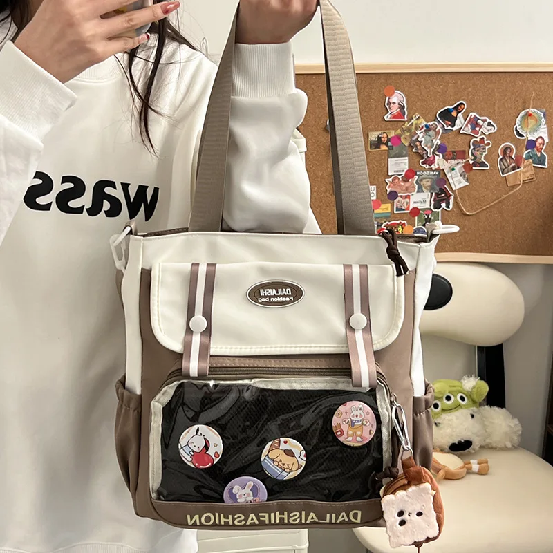 Bolsos de lona para mujer, bolso cruzado versátil para estudiante, bolsos para madres y niños, bolso de hombro para niña, bolsos de mano, Bolsa Coумка 2024