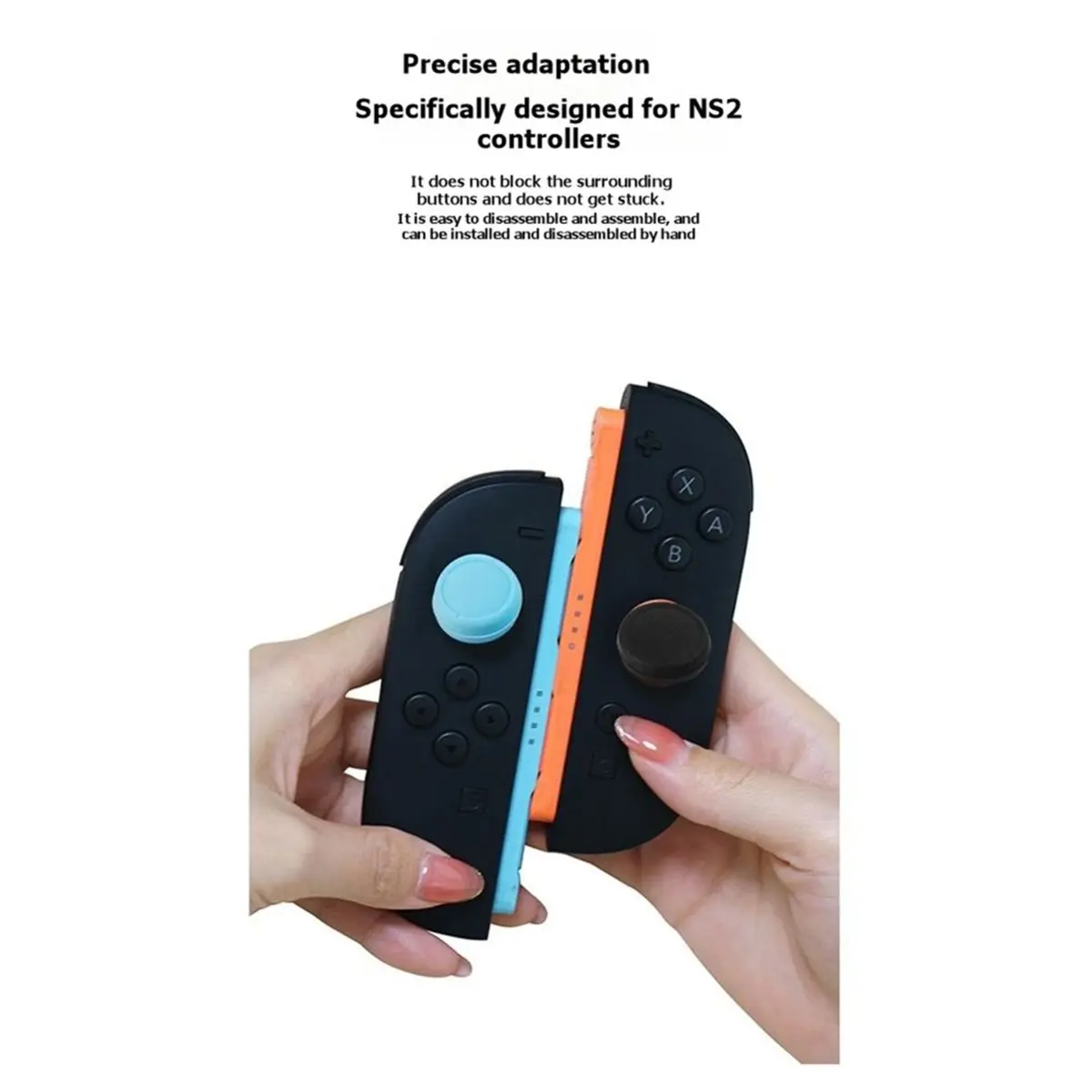 2Pcs Thumb Grip Caps Analog Controller Gamepad Thumb Stick Grips for Switch NS 2 Controller A