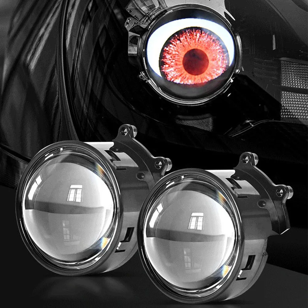 Nuovo obiettivo LED dinamico Devil Eye da 3 pollici per proiettore IP68 accessori impermeabili Red Devil Eye per la maggior parte delle auto