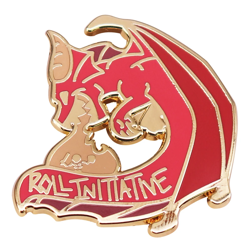 Gem Dragon roll initiatne roleplayer, amante de la fantasía, fanáticos geek, Pin de esmalte