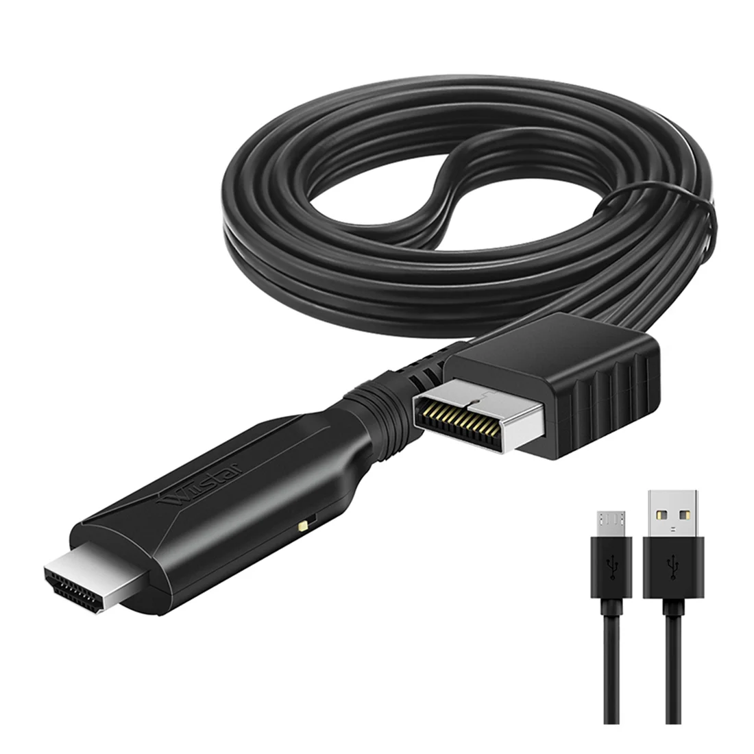 Адаптер WIISTAR для PS2-HDMI-совместимый преобразователь Аудио и видео с поддержкой PS 1/2 для HDTV PC Full HD Кабельный адаптер