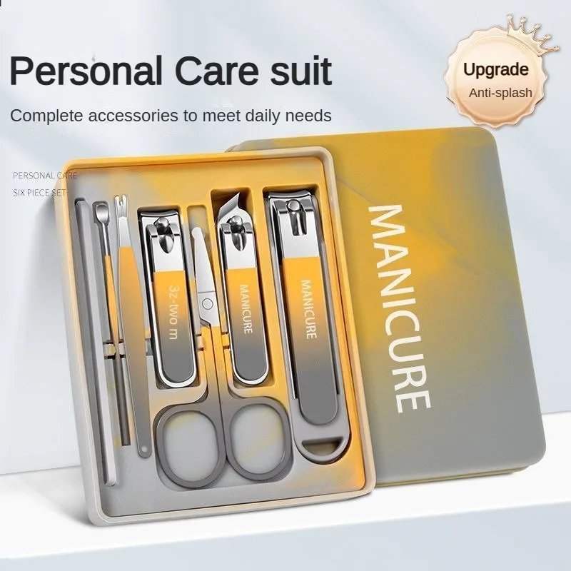 

5/7PCS Nail Clippers Set with Glass Nail File Stainless Steel Nail Clippers Fingernail Clipper Cutter Manicure Set