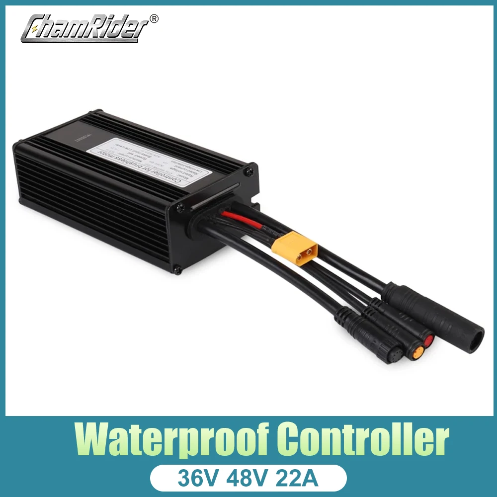 Waterproof Controller For Electric Bicycle 36V 48V Dual Mode, Hall Sensor, Sensorless, LED, LCD,500W, 22A, 9 Mosfet