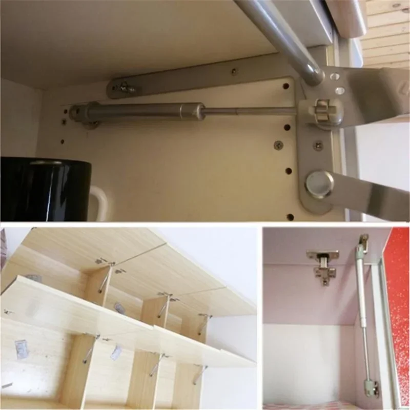 2PCS Furniture Cabinet Door Stay Soft Close Hinge Hydraulic Gas Lift Strut Support Rod Pressure 100/120/150/200N