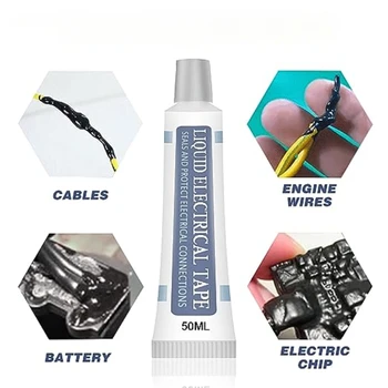 30/50 ミリリットル液体絶縁テープ修理ゴム電線ケーブルコート修正ライン接着剤広範囲液体良好な絶縁ペースト