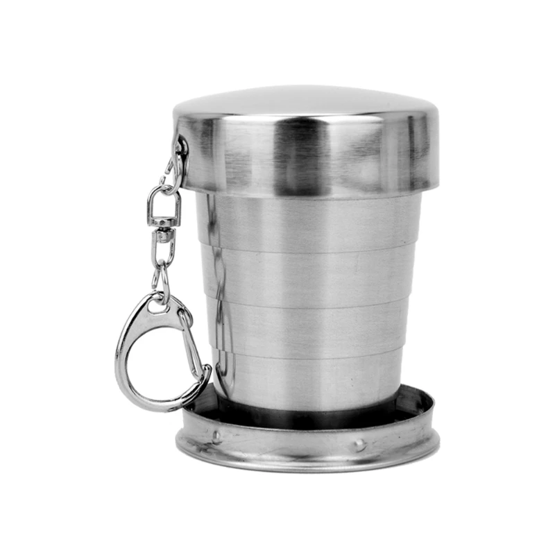 Stainless Steel Folding Cup Portable Outdoor Travel Camping Telescopic Cup Ourdoor Foldable Drinkware 75ml/150ml/250ml image 2