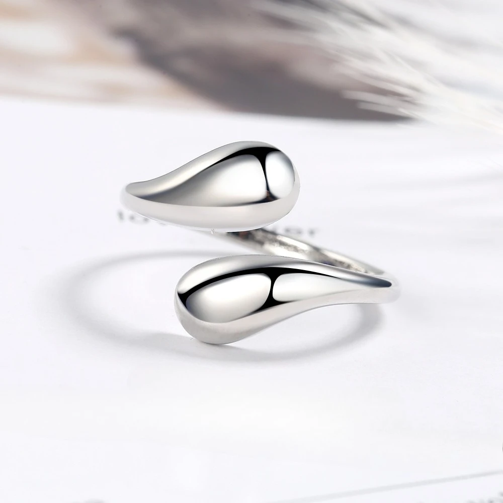 925 Sterling Silver Ring Classic Water Droplet for Women Engagement Wedding Jewelry Simple Fashion Party Gifts High Quality Ring