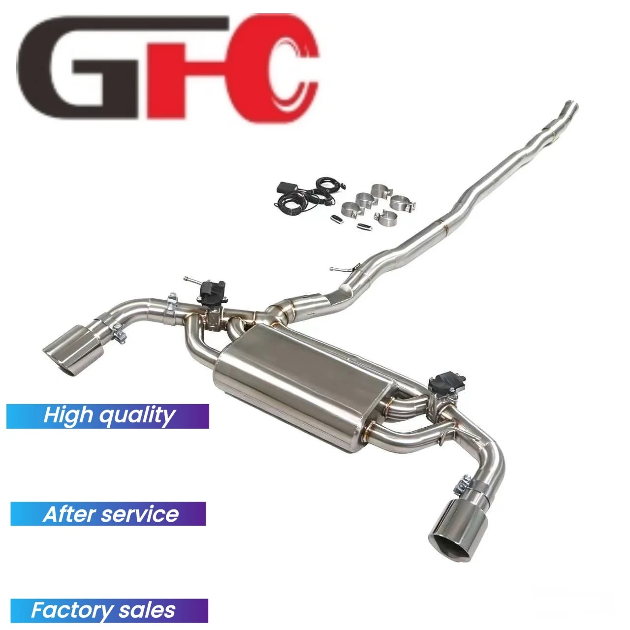 Exhaust Pipe Compatible for 2020 BMW M135 2.0T F40 with 304 SUS High-performance Catback Valvetronic Exhaust System Muffler