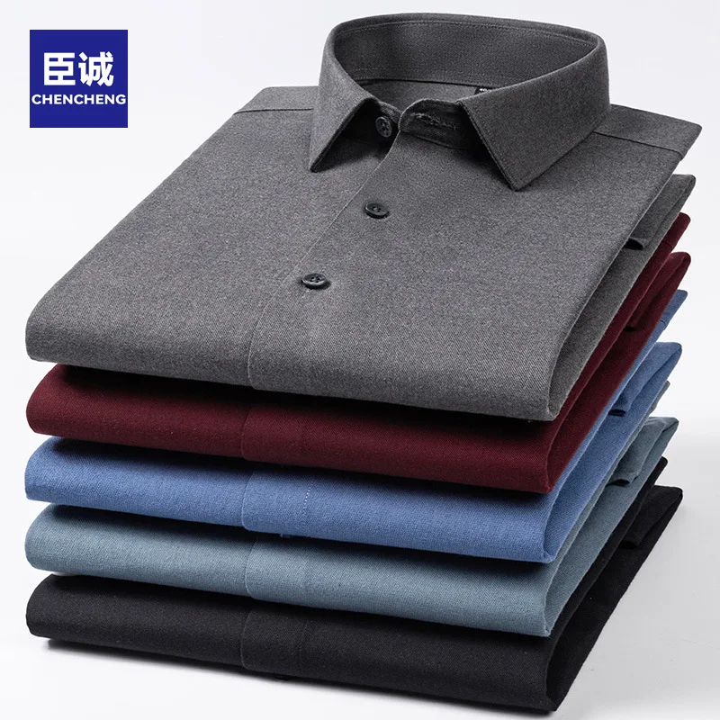 Men Shirt Wool Clothes Business Shirt Men