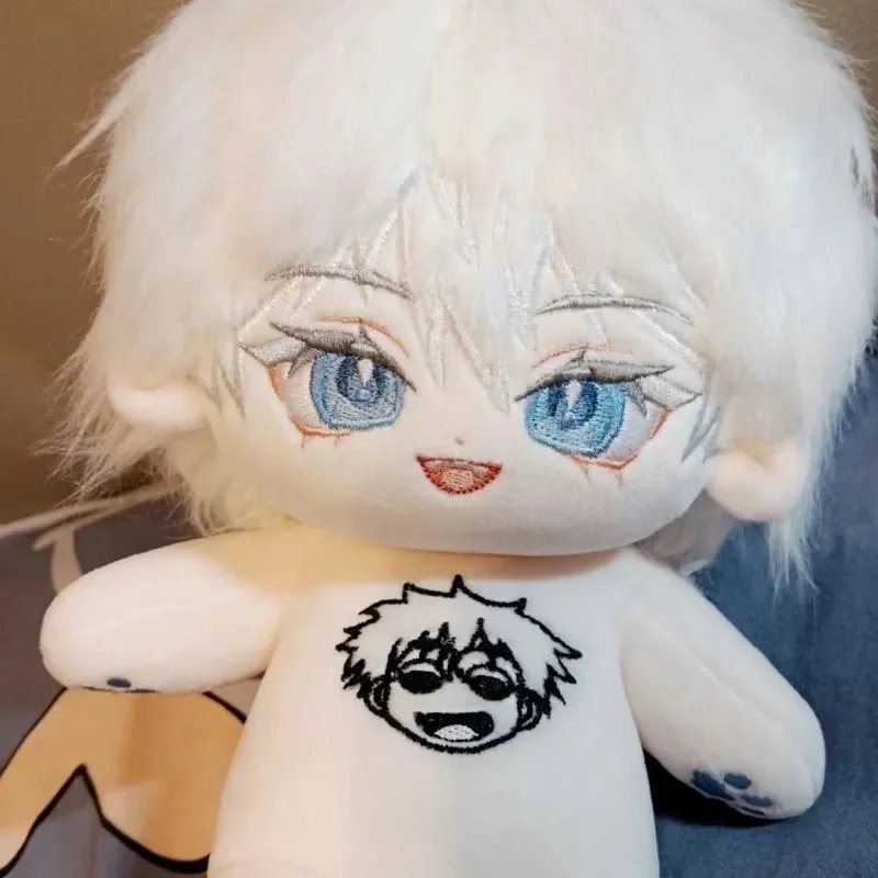 Anime Jujutsu Kaisen Satoru Gojo 20cm Nude Body Plush Doll Toys Soft Stuffed Plushie