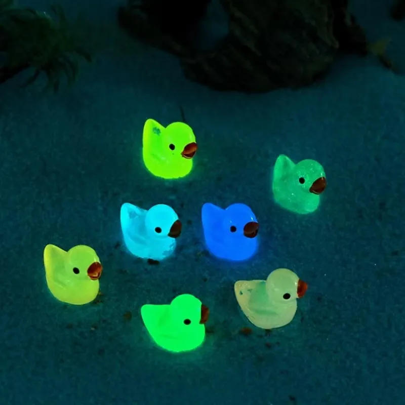 4/8PCS Shoe Charms Set Accessories Hole Shoe Buckle Cute Luminous Colorful Transparent Duckling for Clogs DIY Shoes Decorations