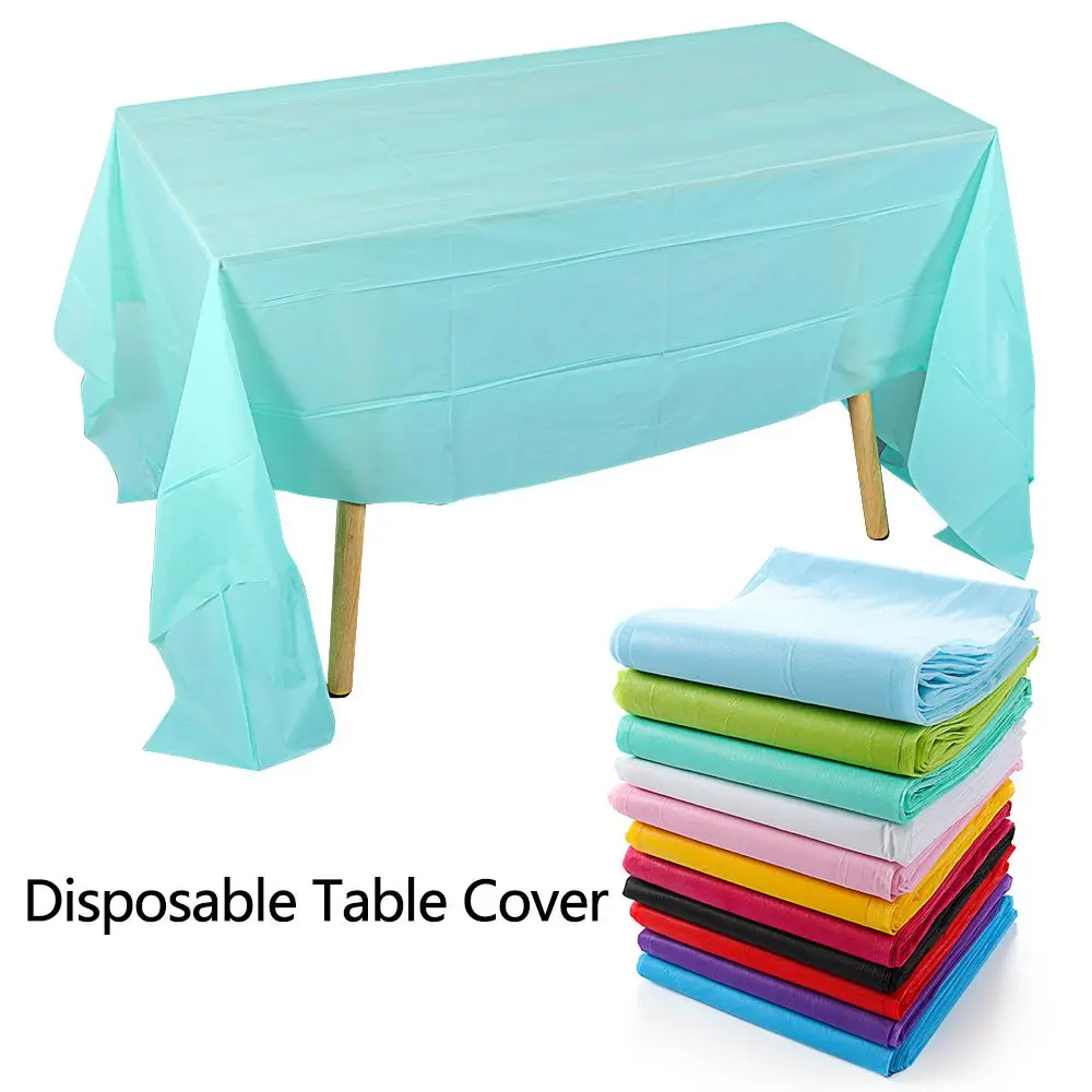 

Disposable Birthday Decoration Wedding Accessories Plastic Tablecloth Hotel Home Decor Table Cover Party Supplies