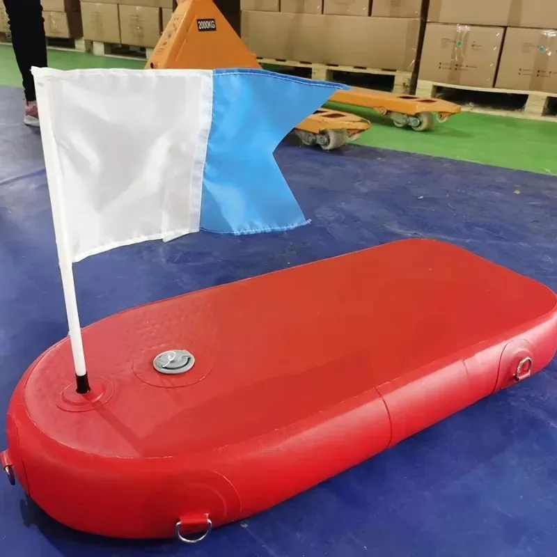 Outdoor Inflatable Dwf Fishing Floating Inflatable Heavy Duty Safety Buoy Marine Spearfishing Inflatable Signal Board Flag