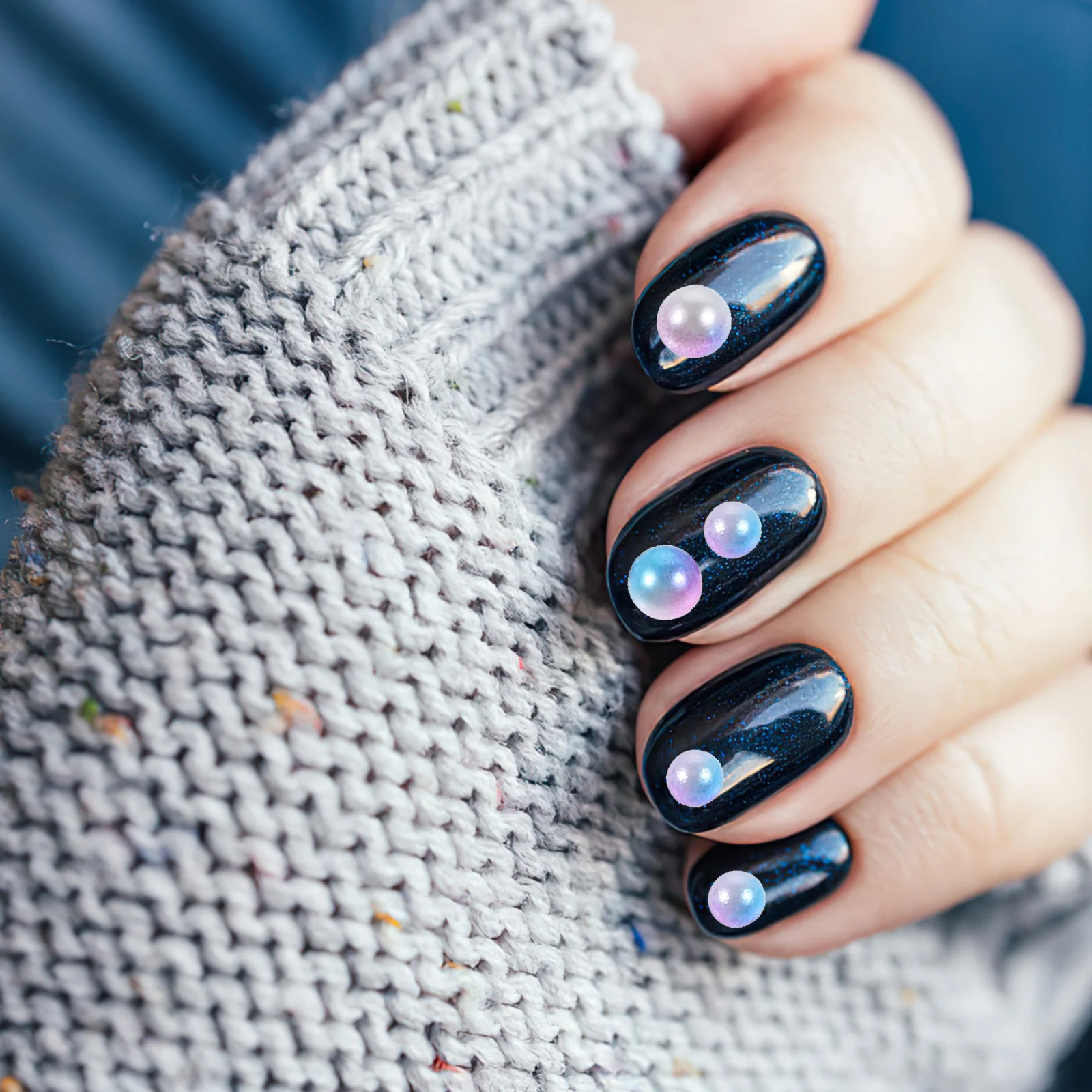 2Sets Shell Nagel Schmuck Stücke Set Abalone Stil Glänzende Nail art Zubehör Maniküre Werkzeuge Dekoration Kit Maniküre Werkzeuge