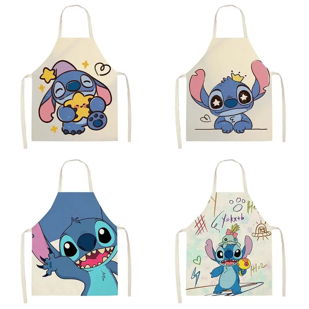 Original Stitch printed kitchen sleeveless apron Disney new anti-fouling adult home baking waterproof stain-resistant apron gift