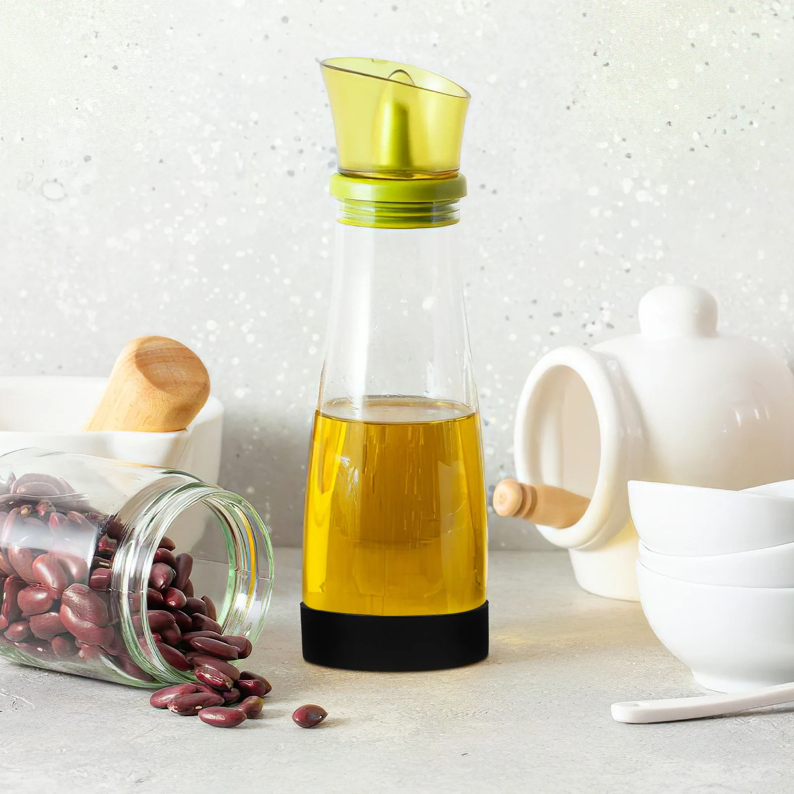 

4pcs Silicone Bottle Sleeve For Oil Containers Heavy Duty Shockproof Non-Slip Insulated Condiment Jar Protector Universal Fit