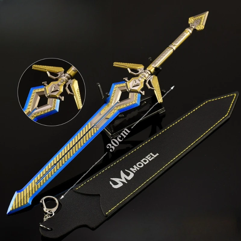 30 سنتيمتر/11.81in قمة أساطير لعبة الطرفية الأساسية الطاقة السيف سلاح معدني نماذج الحافظة تأثيري الدعائم لعبة السيف الحرف الهدايا