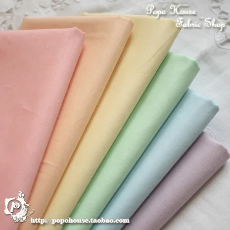160x50 سنتيمتر 100% الصلبة الملونة القطن صنع ملابس الأطفال خلفية الطفل Es الجلد الآيس كريم لون الحلوى الخياطة القماش