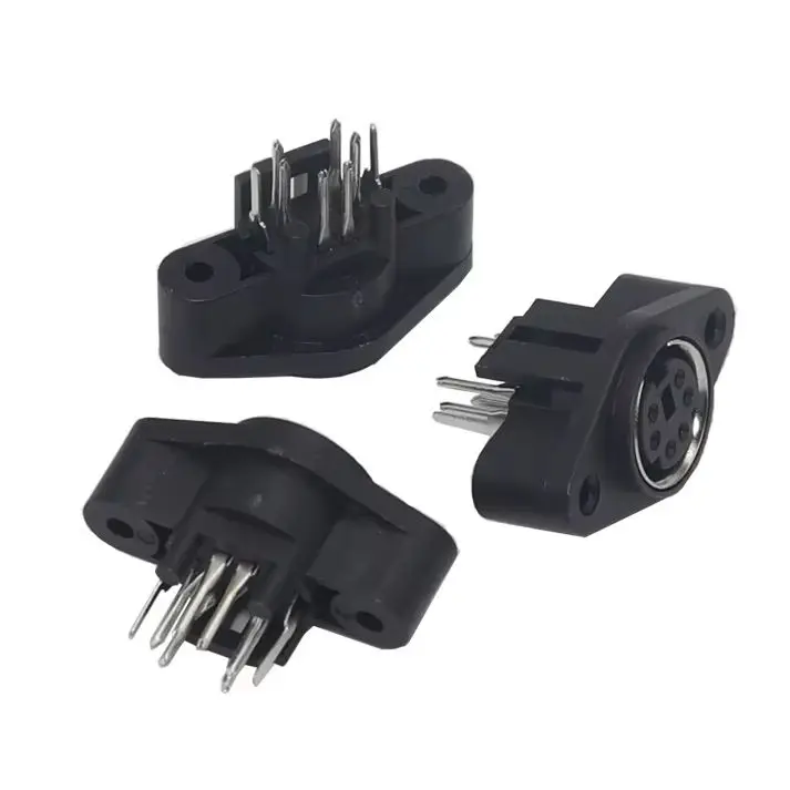 【20-3PCS】Terminal Socket DIN Jack Connector Mini PS2 6Pin with Fixed Hole Mouse Keyboard