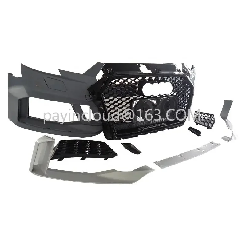 RS3 Car Accessories Auto Body Kit for A3 High Quality Front Bumper with Grill for S3 PP Material 2017-2019