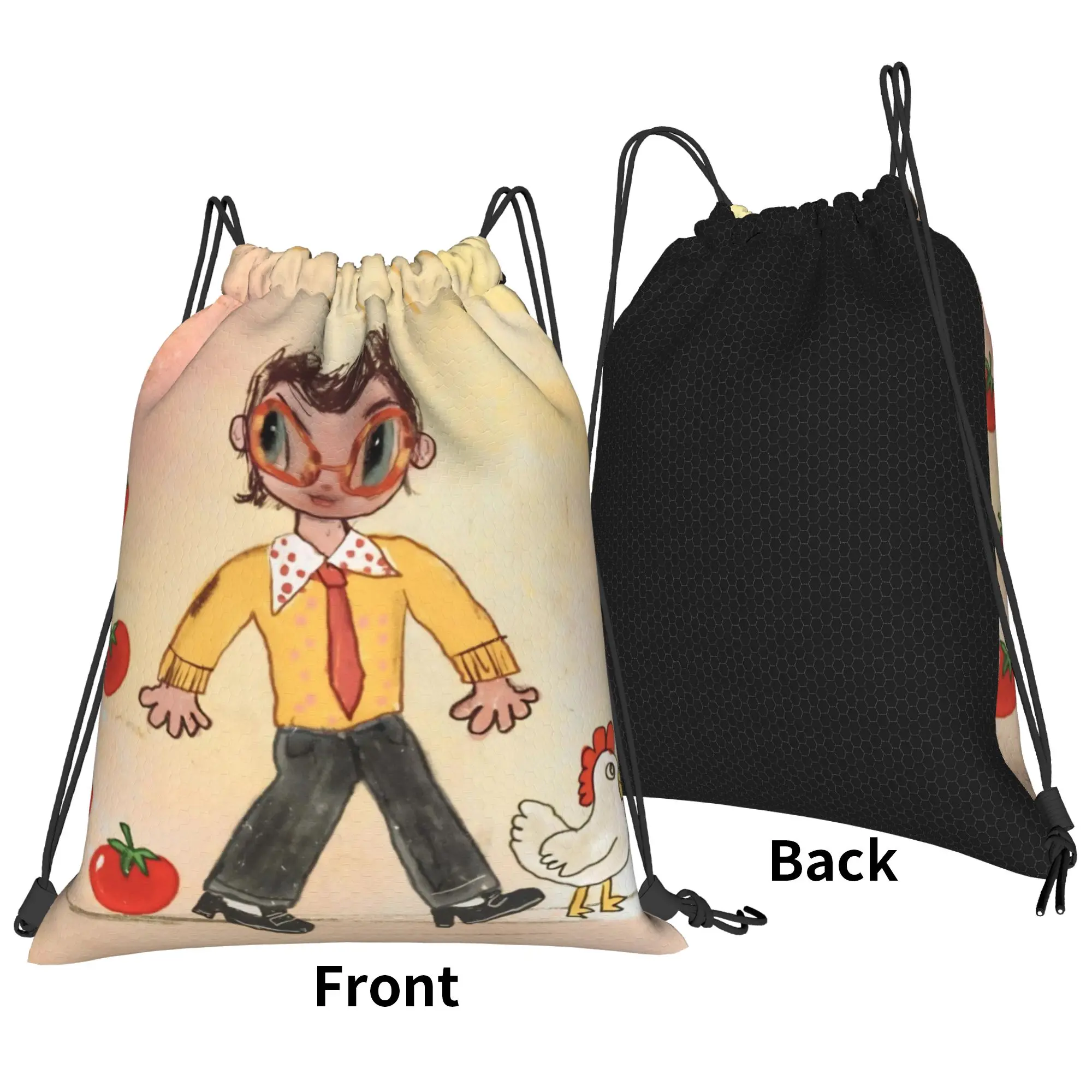 Kiss All The Time Disco Drawstring Backpack Sports Gym Bag Harrys Music Styles String Sackpack for Exercise 36cm (W) x 43cm (H)