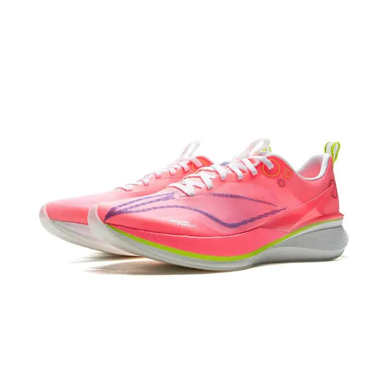 Li-ning men red hare 8 pro corrida tênis de corrida boom almofada de fibra estável sapatos esportivos luz anti-deslizamento wearable tênis arpv003