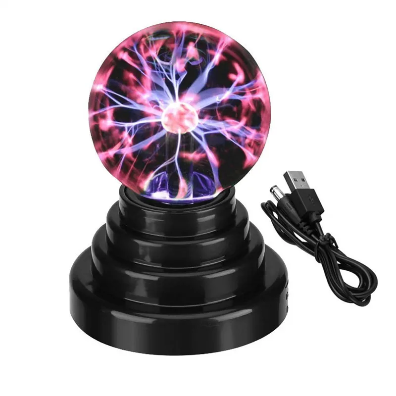 

3Inch Novelty Magic Crystal Plasma Ball Touch Lamp LED Night Light Sphere Nightlight Birthday Christmas Kids Gift Decor Lighting