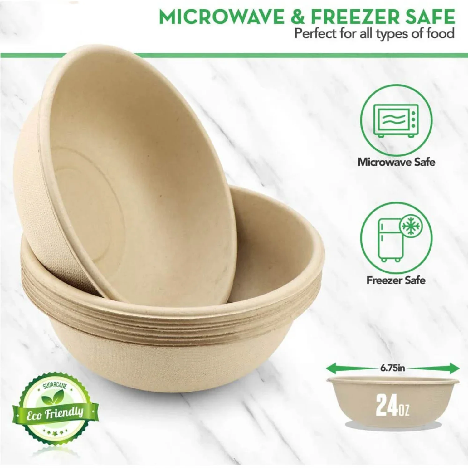 Convenient, Eco-friendly Biodegradable Paper Soup Bowls - Ideal for Serving Hot Soups and Appetizers - Sustainable Choice for Ev