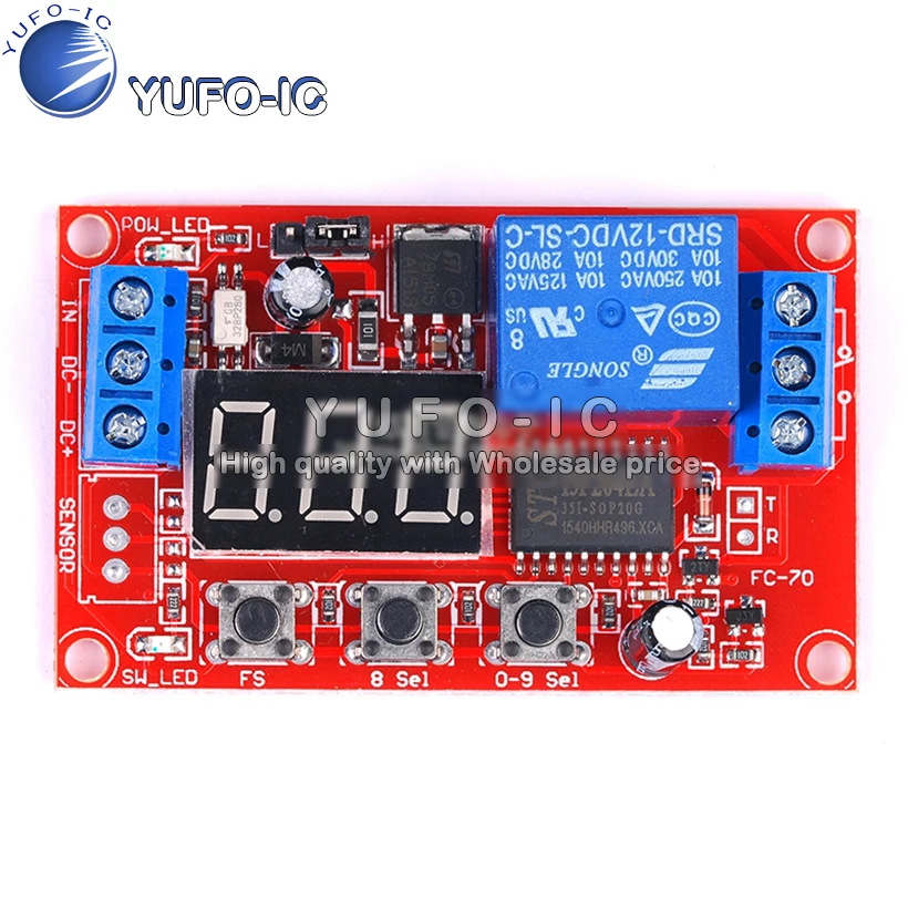 Digital Display Can Mobilize power/cycle/high And Low Level Trigger Multifunctional Delay 12V Relay Module