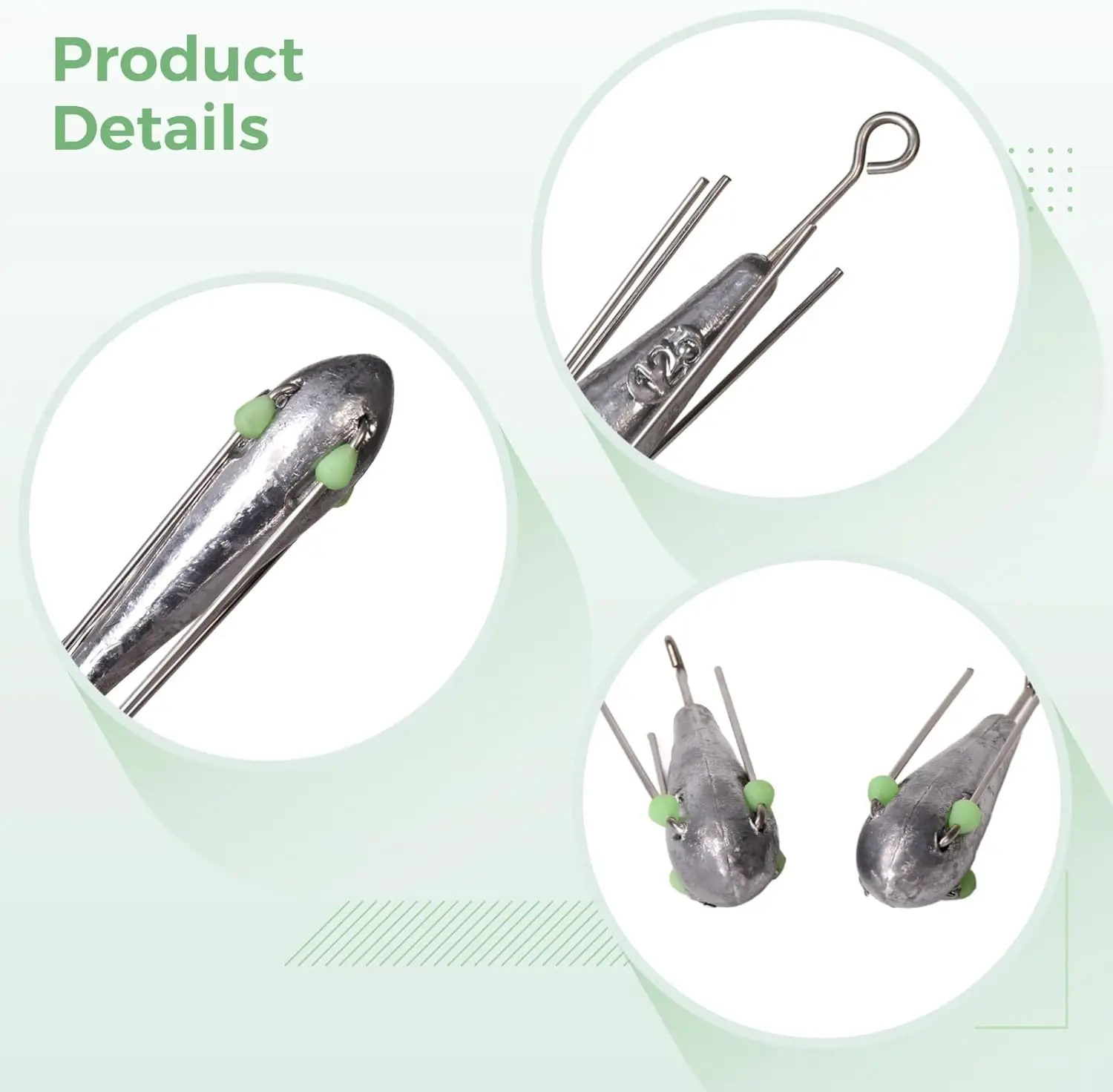 Plomos Drop Shot cola larga para surfcasting conector anzuelo - imagen 2