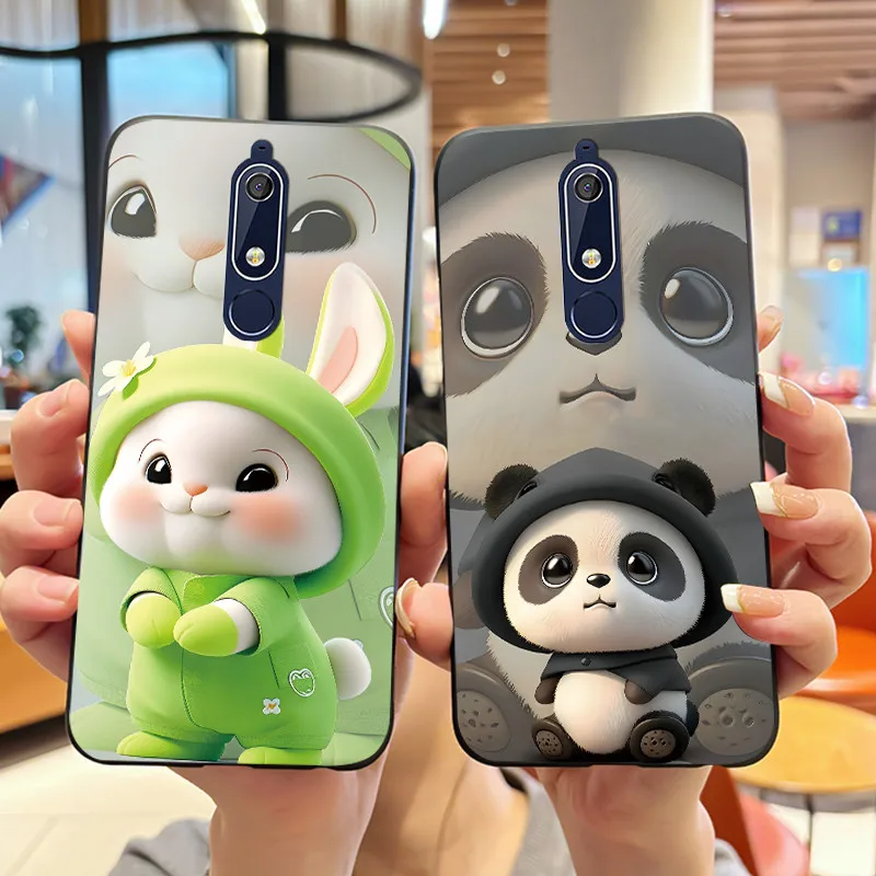 Фото Простой вирусный черный чехол для Nokia 5.1/Nokia 5 2018, красивый рисунок пейзажа, защита от царапин, мягкий противоударный чехол для телефона