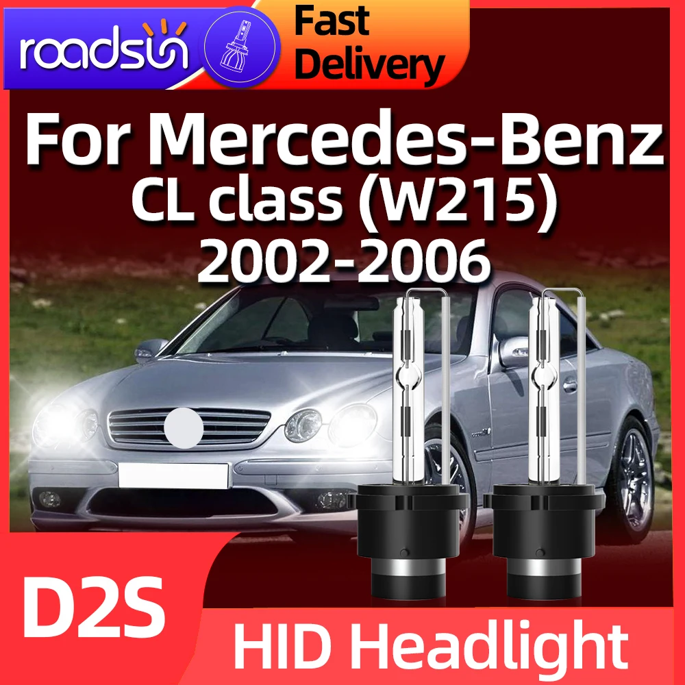 

Roadsun D2S Xenon HID Headlight Bulbs 6000K Headlamp Replacement For Mercedes-Benz CL class (W215) 2002 2003 2004 2005 2006