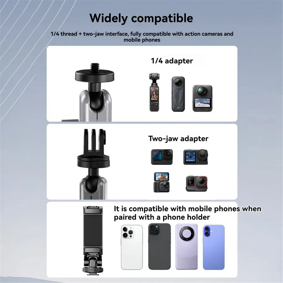 OKgood Suction Cup Car Mount for DJI Pocket 3/Action 5 Pro Action Camera Mounting Accessory Windshield Stand Bracket