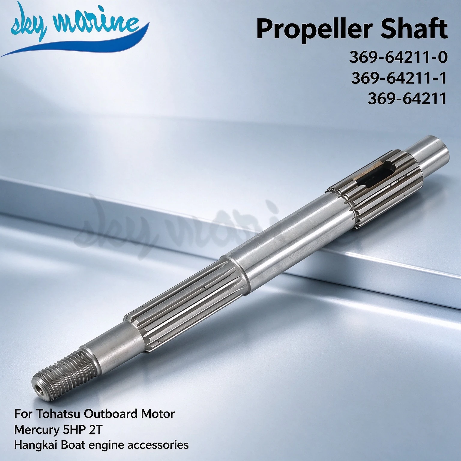 Outboard Propeller Shaft 369-64211-0 369-64211-1 369-64211 For Tohatsu Mercury 5HP 2T Hangkai Boat Engine Accessories