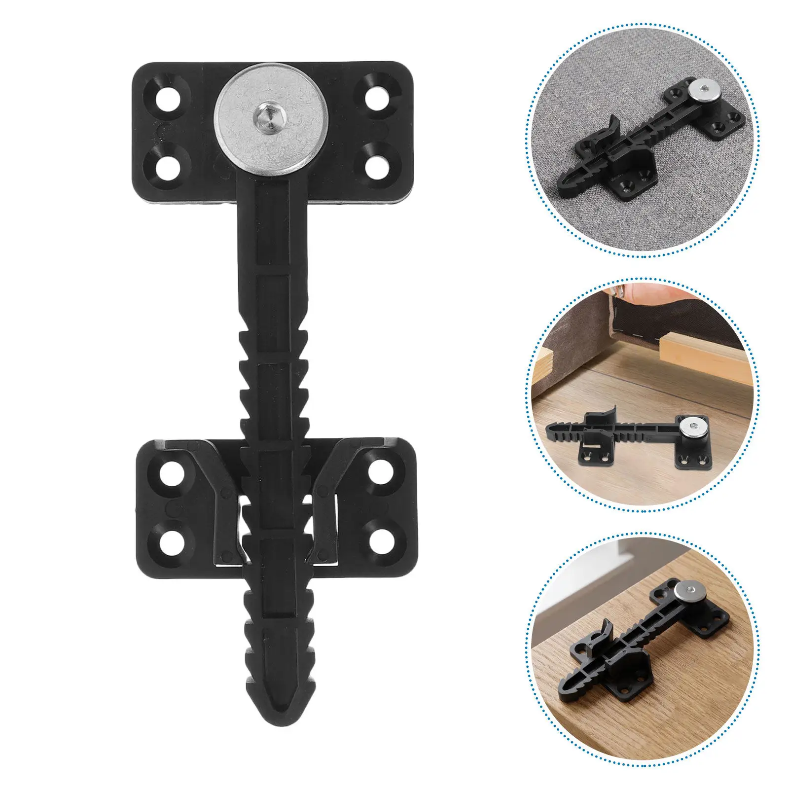 6Pcs Invisible Sofa Connectors Black Plastic Serrated Interlocking Brackets Sectional Couch Connector Clips Modular Furniture