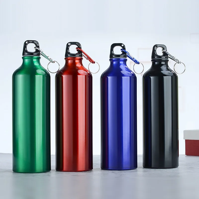 Large Capacity Outdoor Portable Sports Aluminum Kettle Gift Cup Gradient Water Bottle 750ml