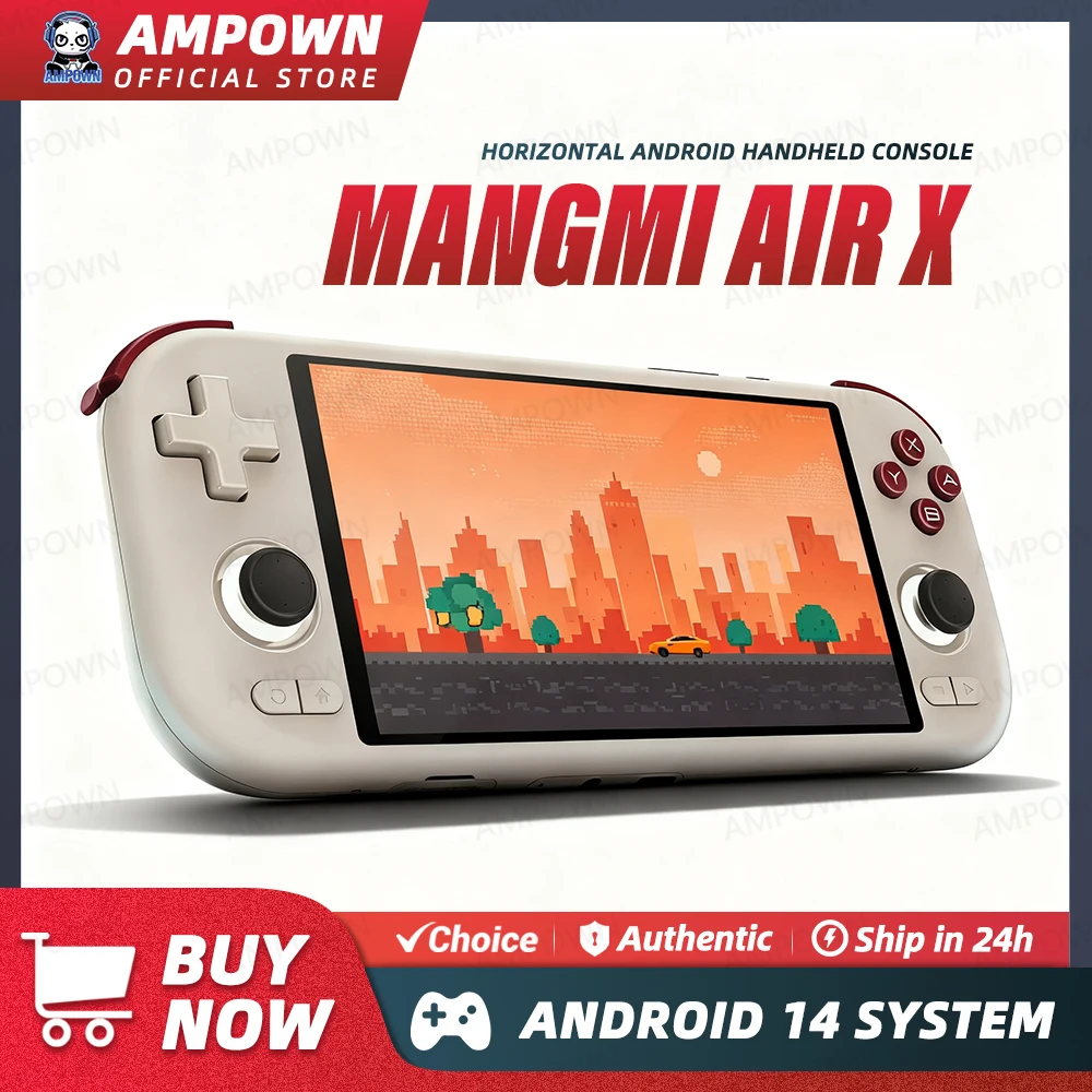 MANGMI AIR X Handheld Game Console Qualcomm Snapdragon 662 5.5'' Touchscreen Android 14 Active Cooling Fan 15W Fast Charging RGB