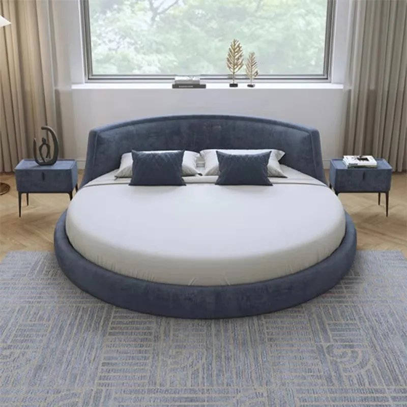 # Latest Circle king Size Leather Cheap Round Shape Bed With Mattress