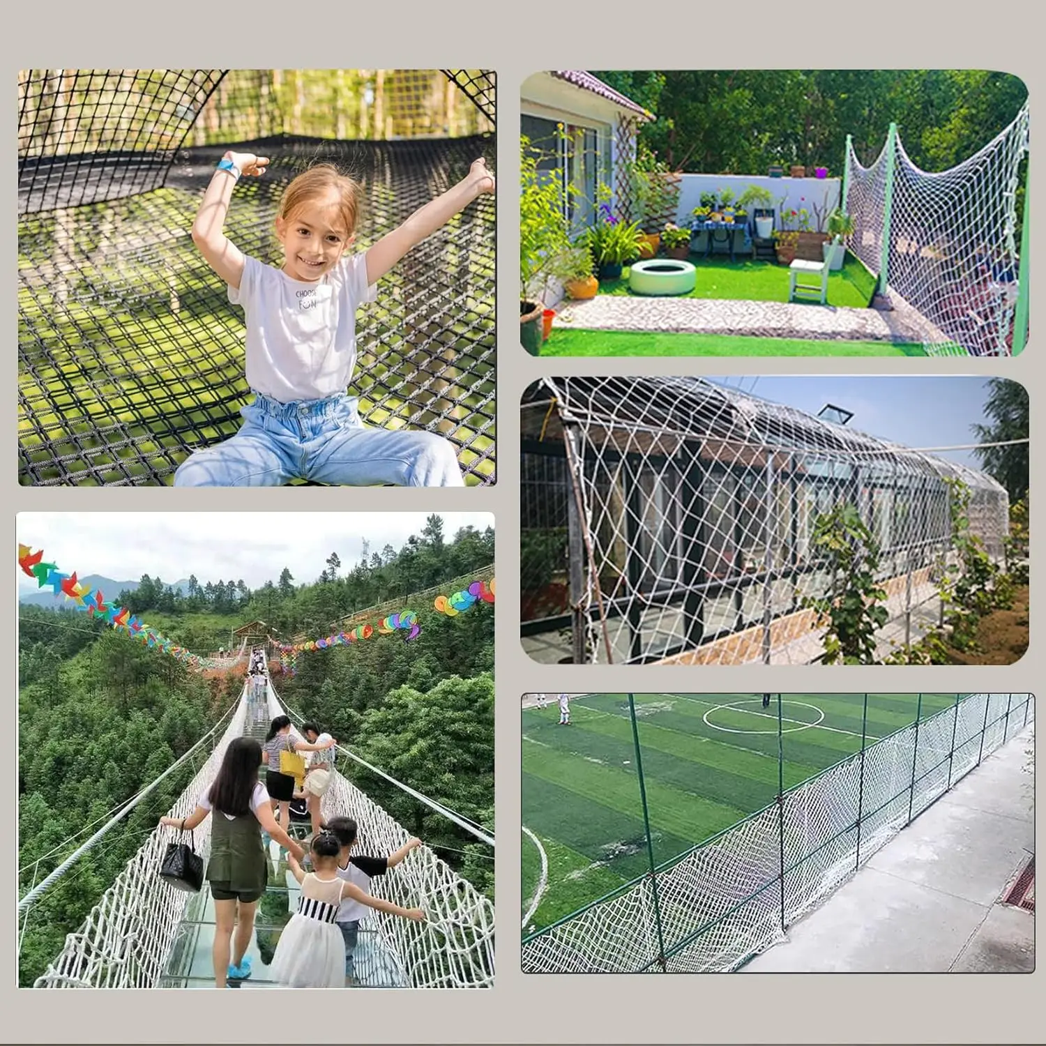 Heavy Duty Nylon Geländer Treppen Netting Kinder Sicherheitsnetz Gebäude Anti-Falling Sicherheitsnetz Balkon Sicherheitsschutz für Kinder Haustier – Detail 11