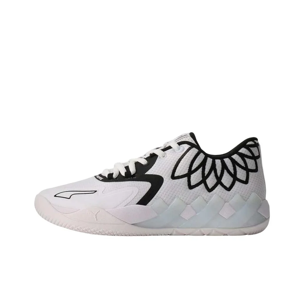 PUMA MB.01 Low Slip Resistant Abrasion Resistant Low top Basketball Shoes Unisex White 376941-13