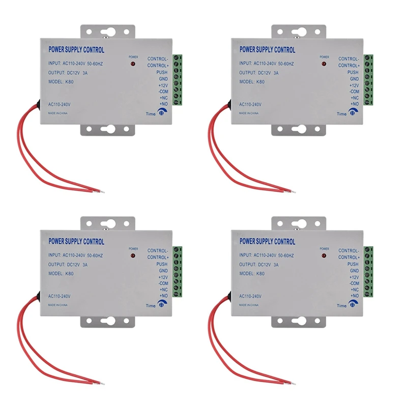 

ABGZ-4X K80 Door Access System Electric Power Supply Control DC 12V 3A Miniature Power/Electric Lock Power