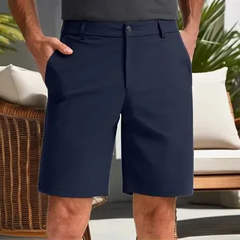 

Short Men Straight Summer Chic Fashion Solid Popular Casual Loose Trend Male Korean Suit Short Knee Length Tousers Streetwear