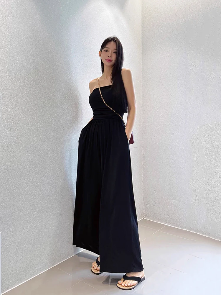 

Liangliang Sexy Bla-Piece oulder Bared Casual Pants for Women High Waist Long Legging Summer New Sle Ele