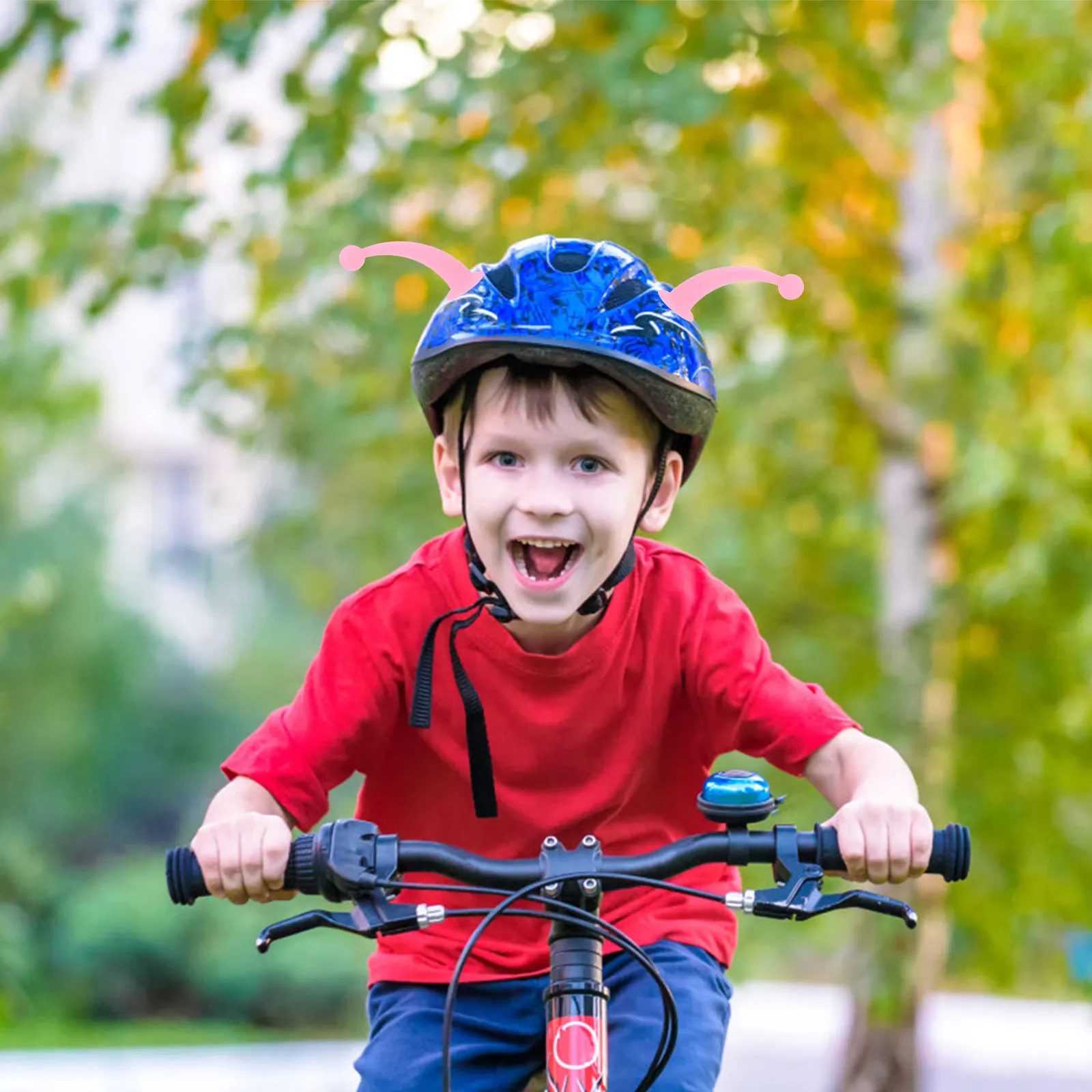 

1Pair Pink Suction Cup Antennae for Tentacles Silicone Bee Snail Decor Motorcycle Cycling Accessories Kids Gift