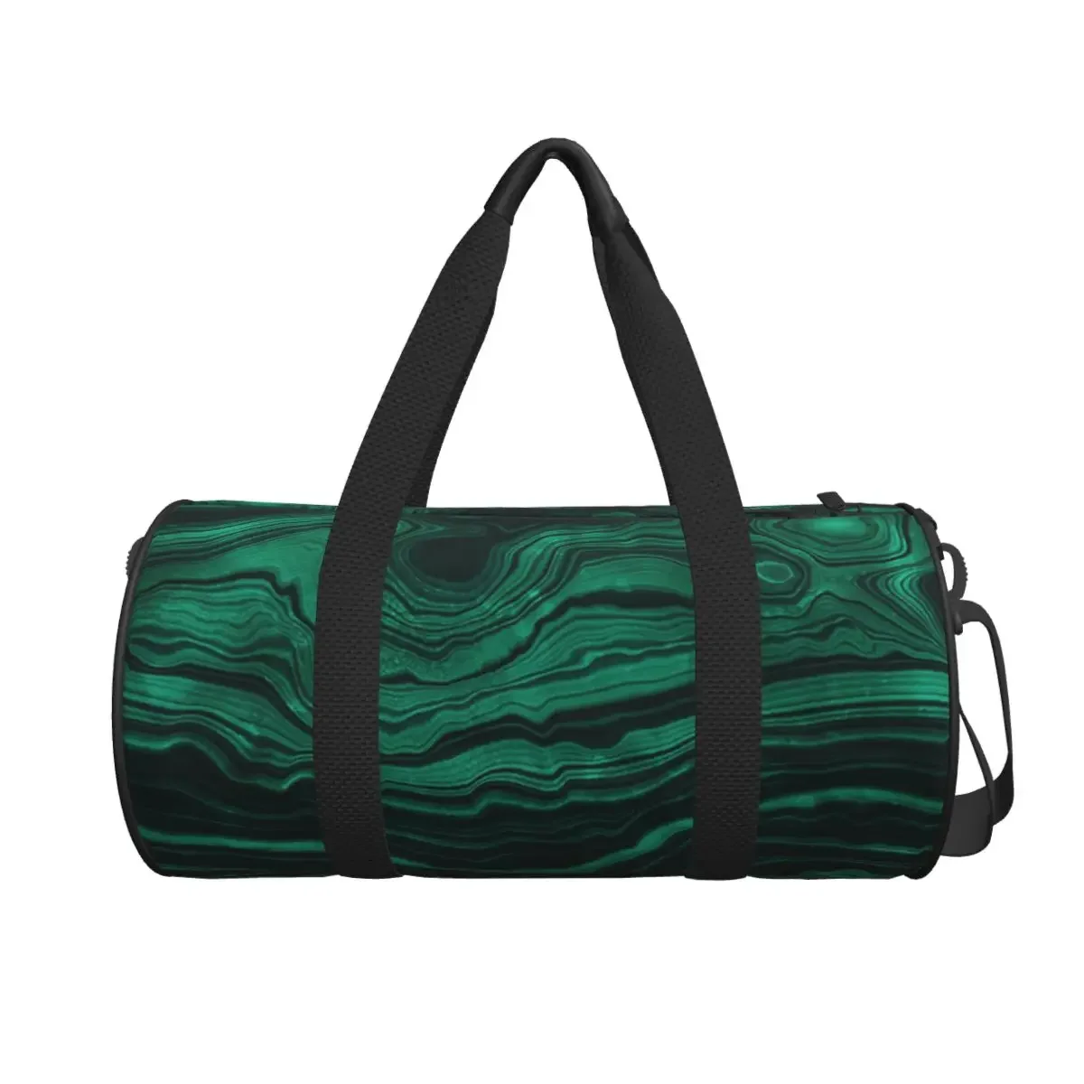 Faux Malachite Green Marble With Light Veins Large Duffle Gym Bag Waterproof Duffle Travel Bags Handbags Fitness bag
