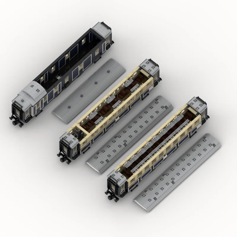 

Railway Train Model Moc Building Bricks Bavarian Express Train-BLUE Model Technology Blocks Gifts Christmas Toys DIY Assembly