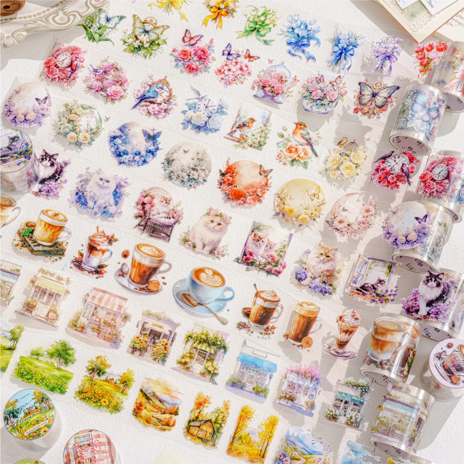 6PCS/LOT Romantic life series cute lovely decorative PET tapes