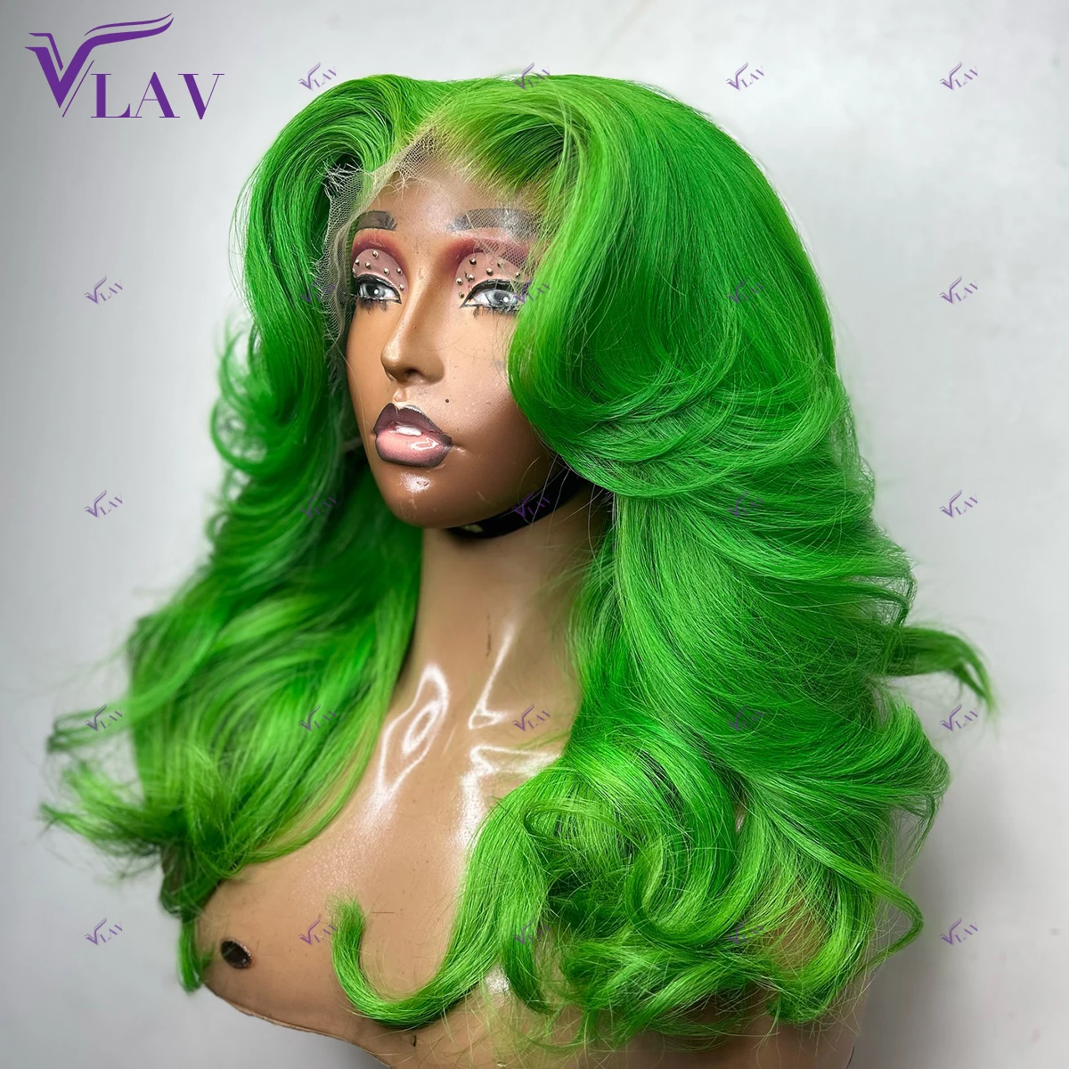 Green Color 360 HD Transparent Lace Front Human Hair Body Wave Colored Green 13×6 HD Lace Frontal Wig Glueless Wigs Wear And Go