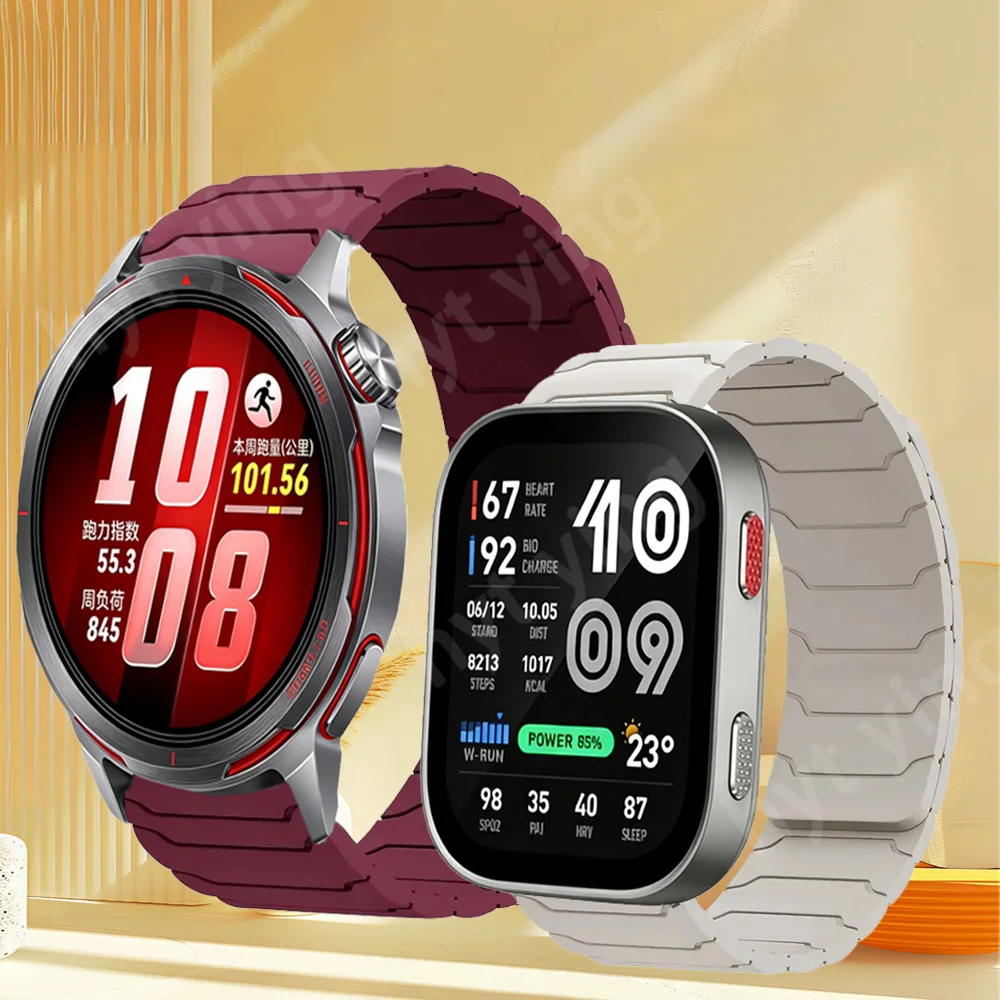20mm 22mm Silicone Strap for Huawei Watch GT Runner 2 Ultimate 2 GT6-5-4 46mm Magnetic Wristband Amazfit Bip Max 6 5 Balance 3 2